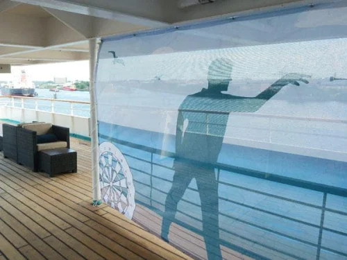 Balkonbespannung als Sichschutz Maßanfertigung 