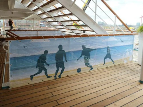 Balkonbespannung als Sichschutz Maßanfertigung 