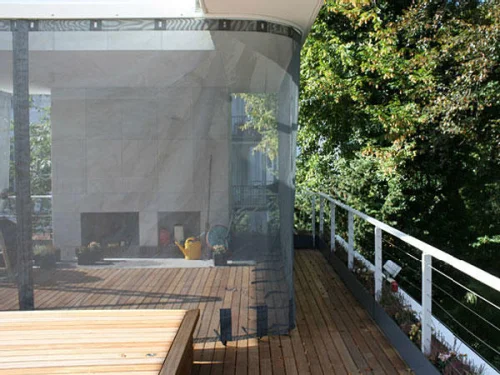 Balkonbespannung als Sichschutz Maßanfertigung 