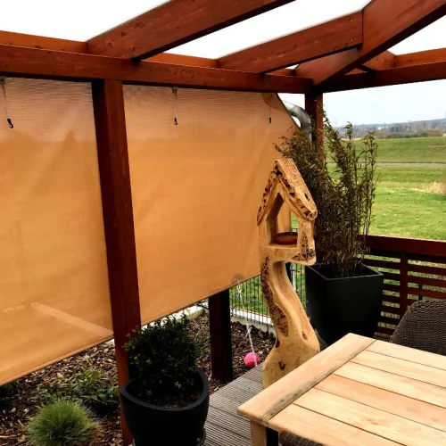 Balkonbespannung als Sichschutz Maßanfertigung 