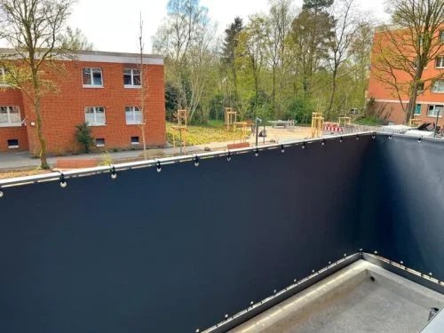 Balkonbespannung als Sichschutz Maßanfertigung 