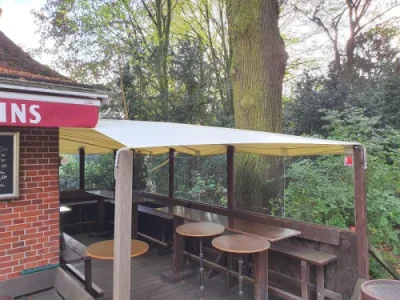 sonnensegel für restaurant & cafe